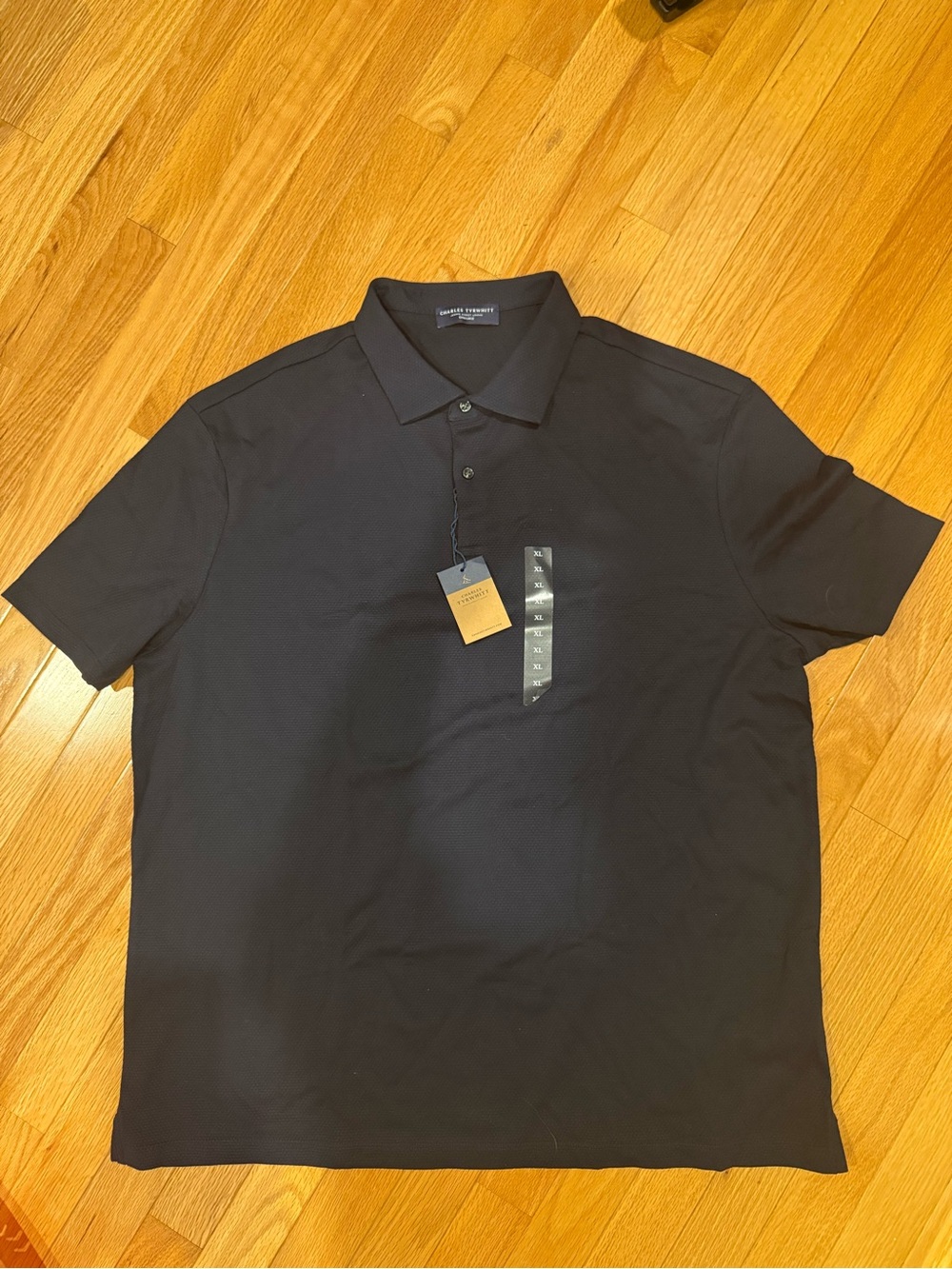 Charles Tyrwhitt Men's Dark Navy Short-Sleeve Polo